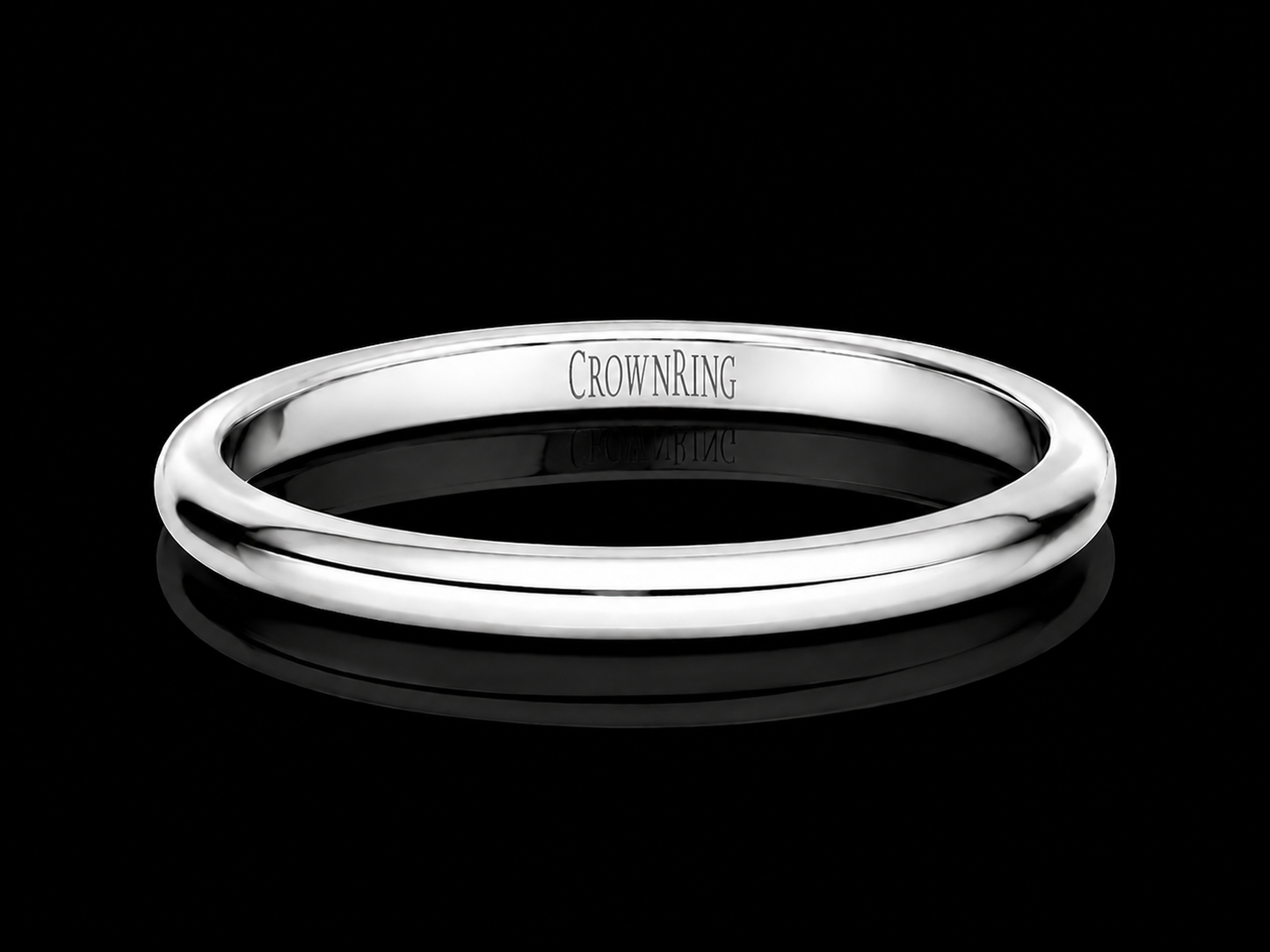 2mm Comfort-Fit Gold Wedding Band – Classic Polished Finish