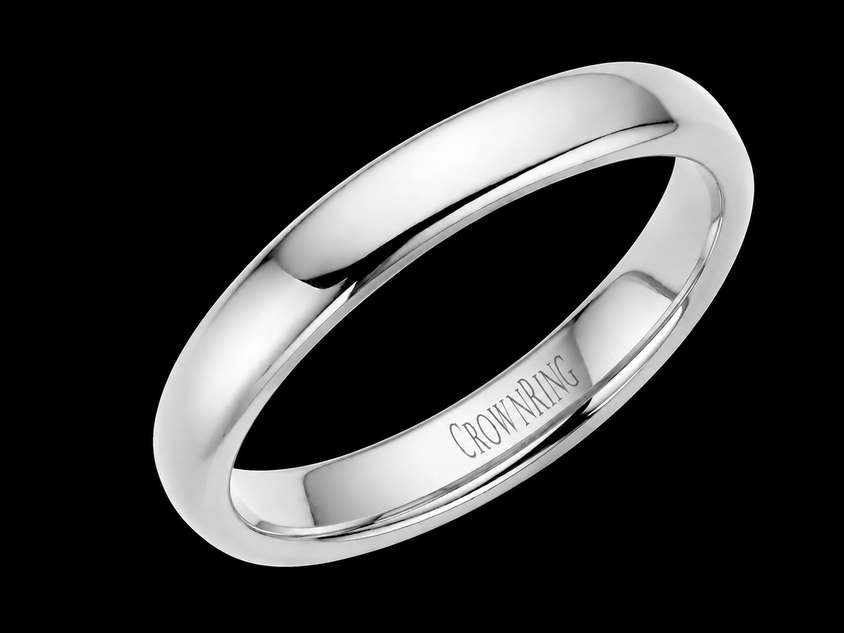 4mm Comfort-Fit Wedding Band -Classic Polished  Finish– 14K Gold, 18K Gold or Platinum