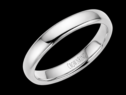 4mm Comfort-Fit Wedding Band -Classic Polished  Finish– 14K Gold, 18K Gold or Platinum