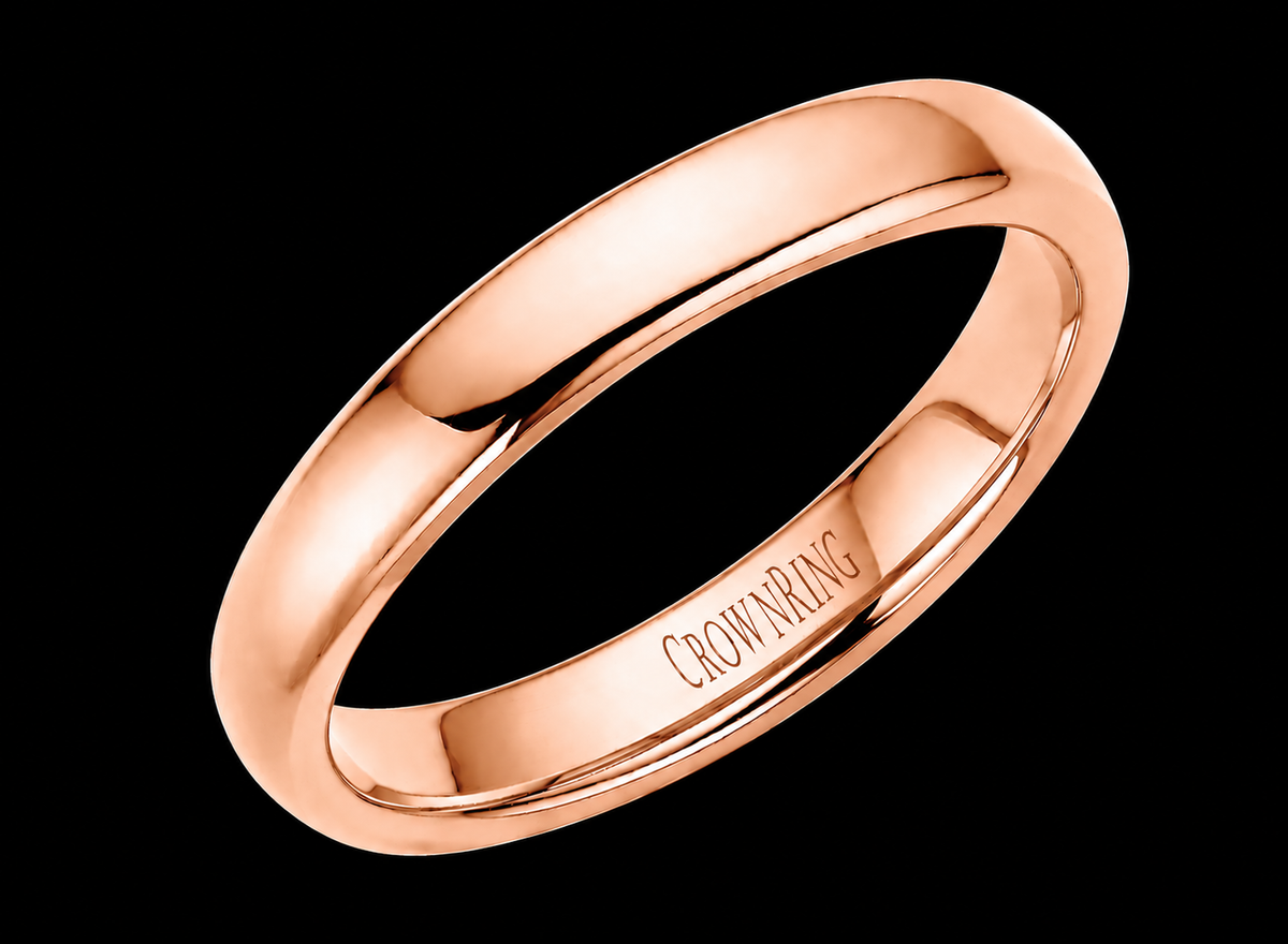 4mm Comfort-Fit Wedding Band -Classic Polished  Finish– 14K Gold, 18K Gold or Platinum
