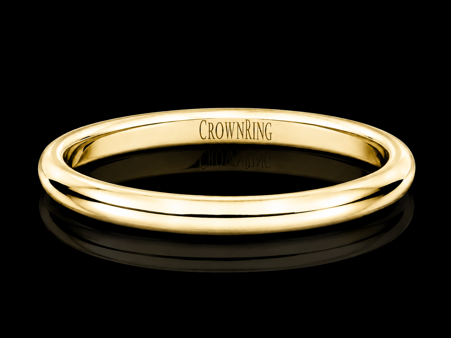 4mm Comfort-Fit Wedding Band -Classic Polished  Finish– 14K Gold, 18K Gold or Platinum