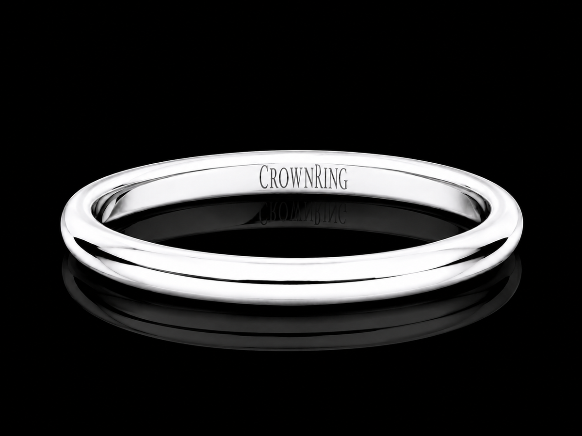 4mm Comfort-Fit Wedding Band -Classic Polished  Finish– 14K Gold, 18K Gold or Platinum