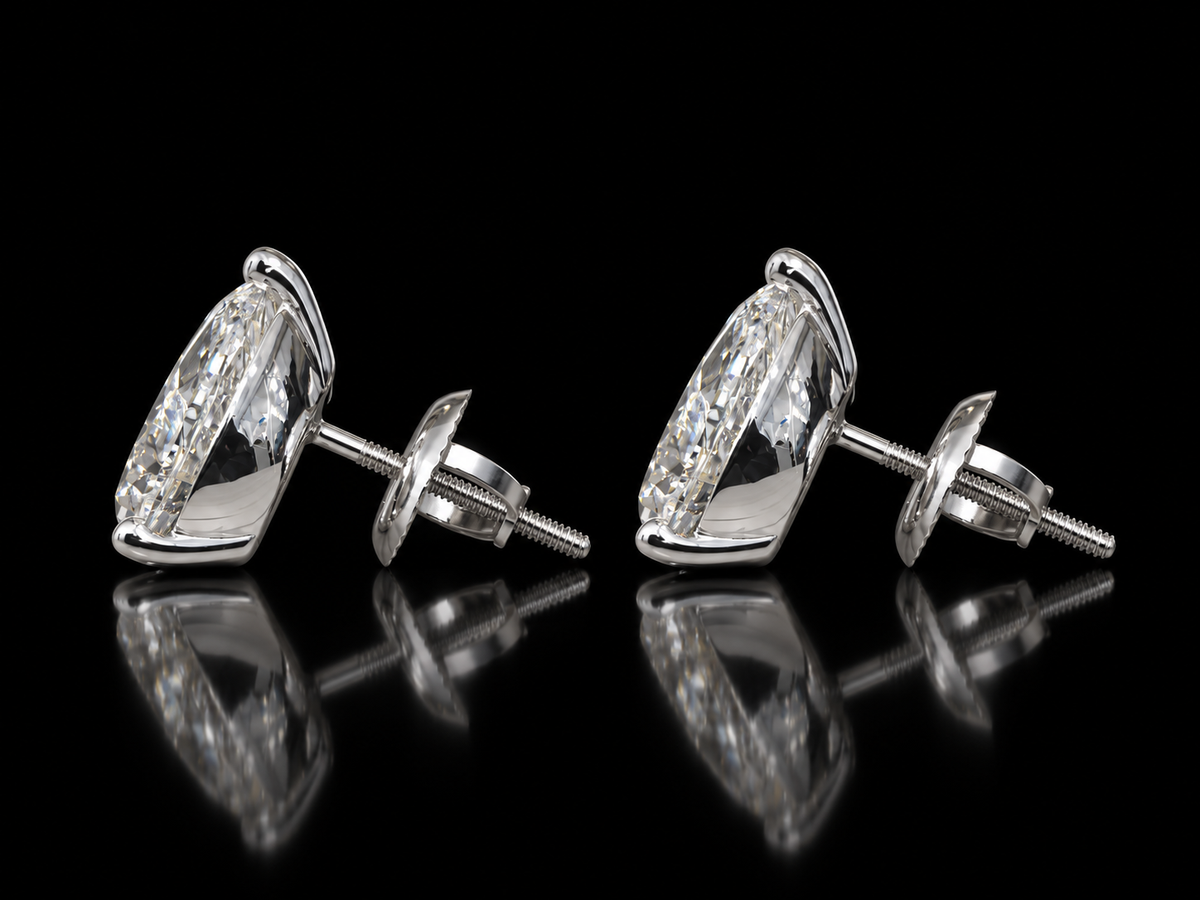 14KGold Lab-Grown Diamond Dangle Earrings – 6.06 CTW VS/VVS F+ | 35mm Luxury Floral Drop Earrings  Description (Copy) (Copy) Angelica Jewellers X Waves