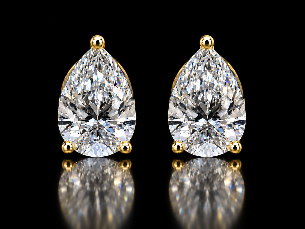 14KGold Lab-Grown Diamond Dangle Earrings – 6.06 CTW VS/VVS F+ | 35mm Luxury Floral Drop Earrings  Description (Copy) (Copy) Angelica Jewellers X Waves