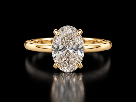 2.06 CT IGI Certified Oval Diamond Solitaire Engagement Ring Angelica Jewellers