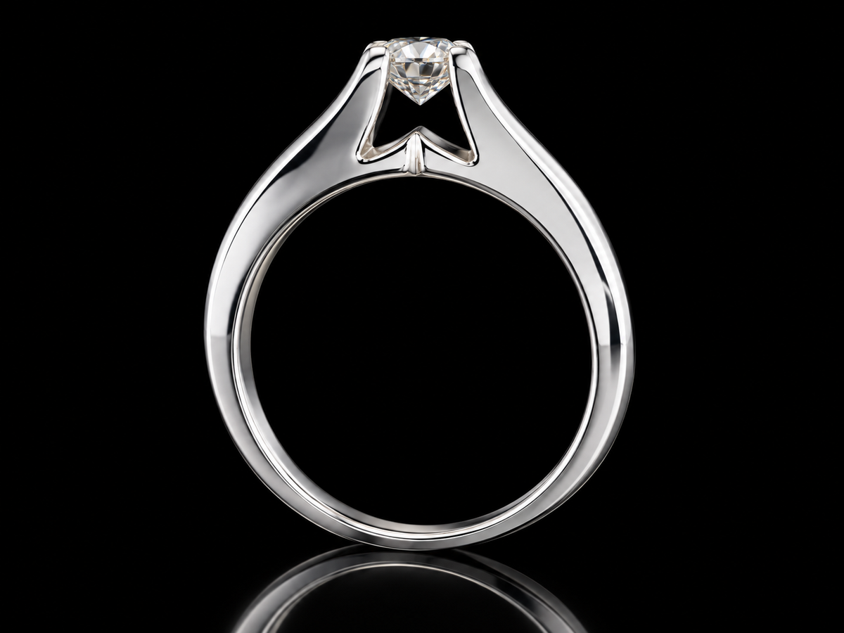 14K White Gold Natural Diamond Promise Ring Angelica Jewellers