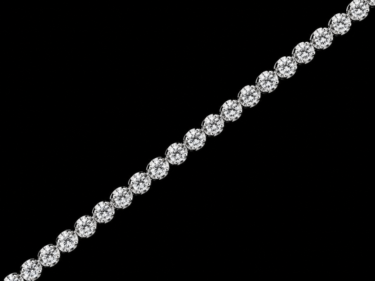 14K White Gold 3.55mm VVS F+ Diamond Tennis Bracelet – 2.91 CT
