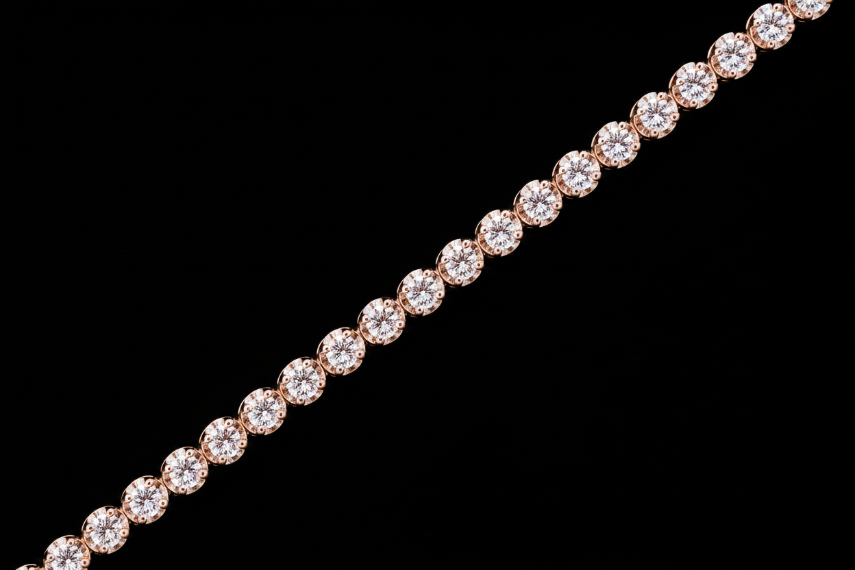 14K White Gold 3.55mm VVS F+ Diamond Tennis Bracelet – 2.91 CT