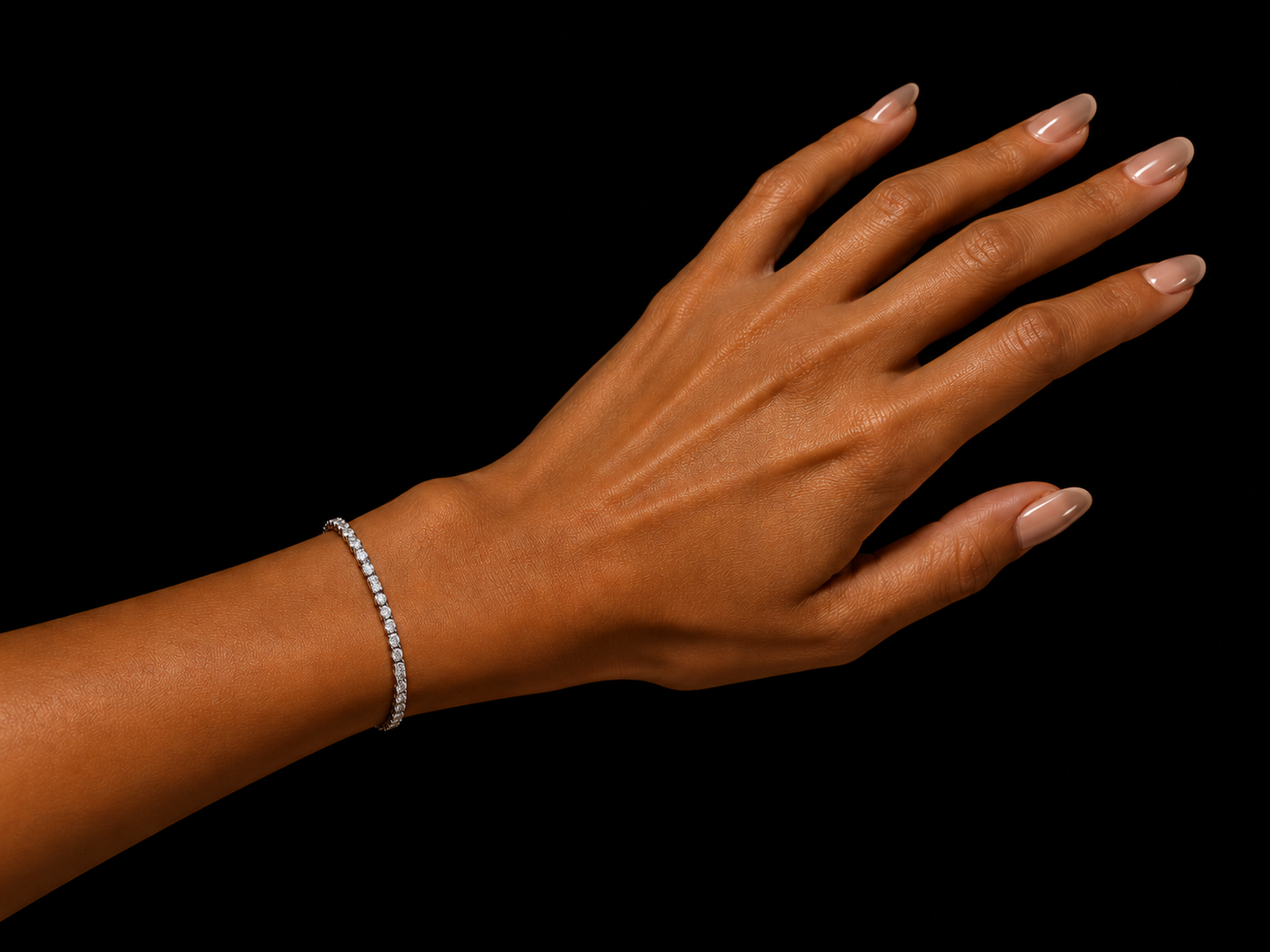 14K White Gold 3.55mm VVS F+ Diamond Tennis Bracelet – 2.91 CT