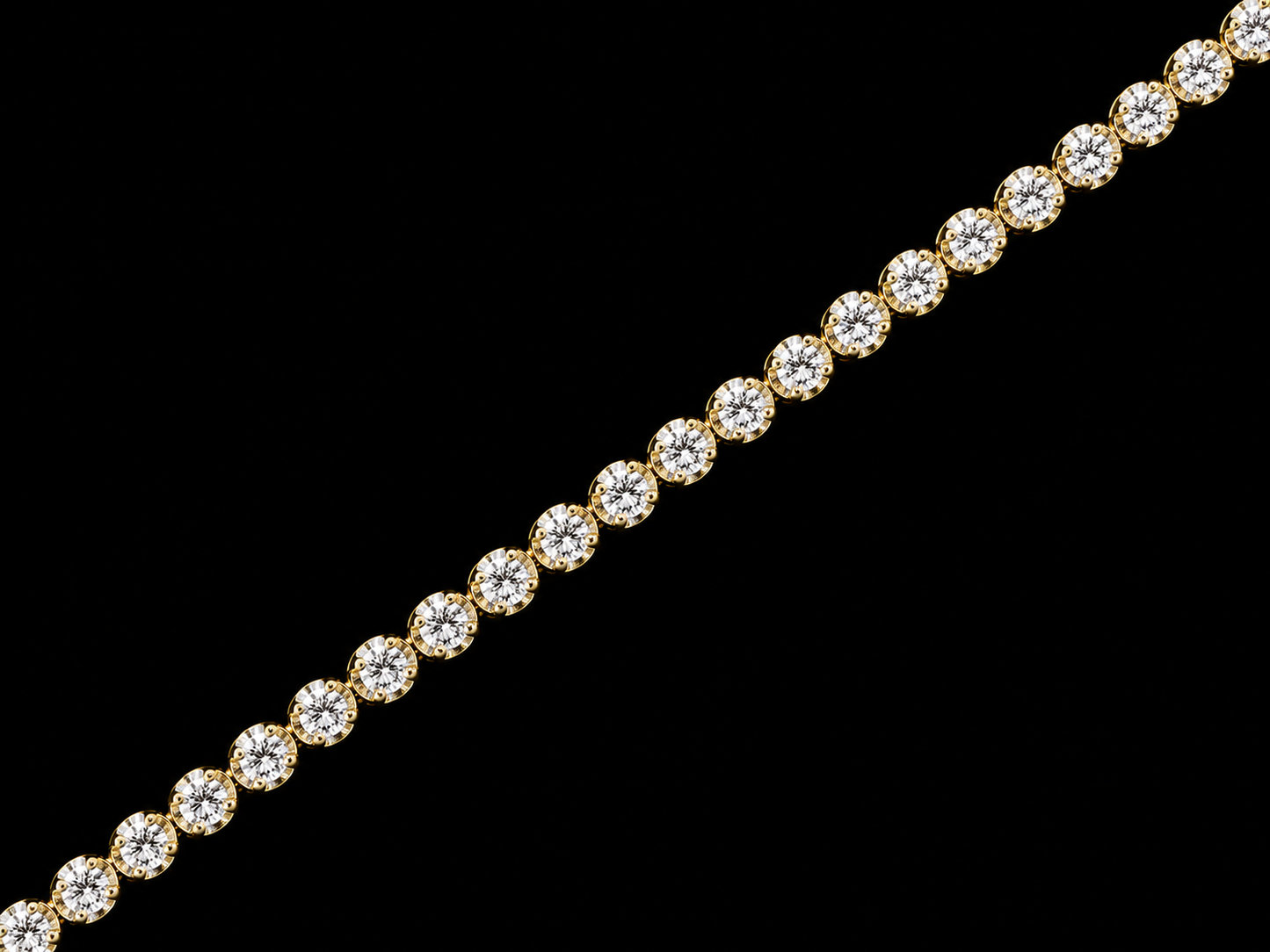 14K White Gold 3.55mm VVS F+ Diamond Tennis Bracelet – 2.91 CT