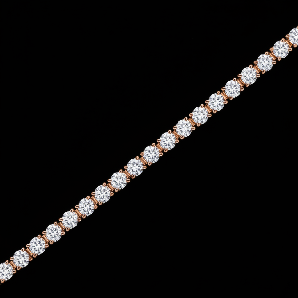 14K White Gold 2.55MM VVS F+ Diamond Tennis Bracelet