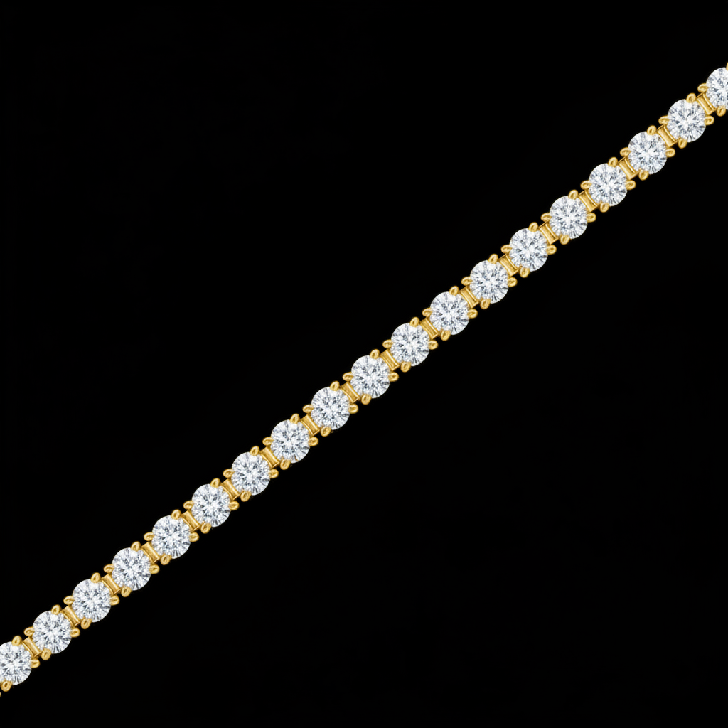 14K White Gold 2.55mm VVS F+ Diamond Tennis Bracelet – 3.00 CT