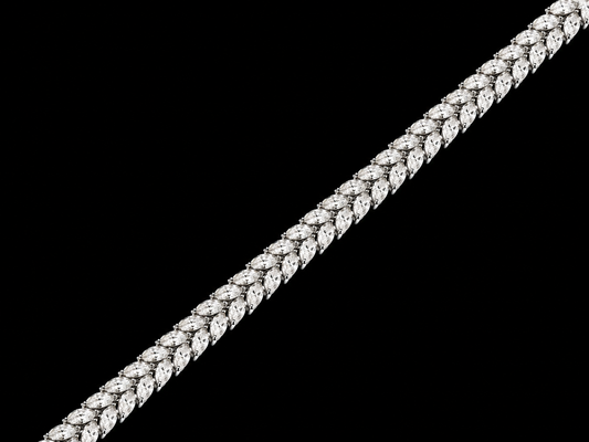14K White Gold "Cesar" Lab Diamond Tennis Bracelet – 10.38 CT