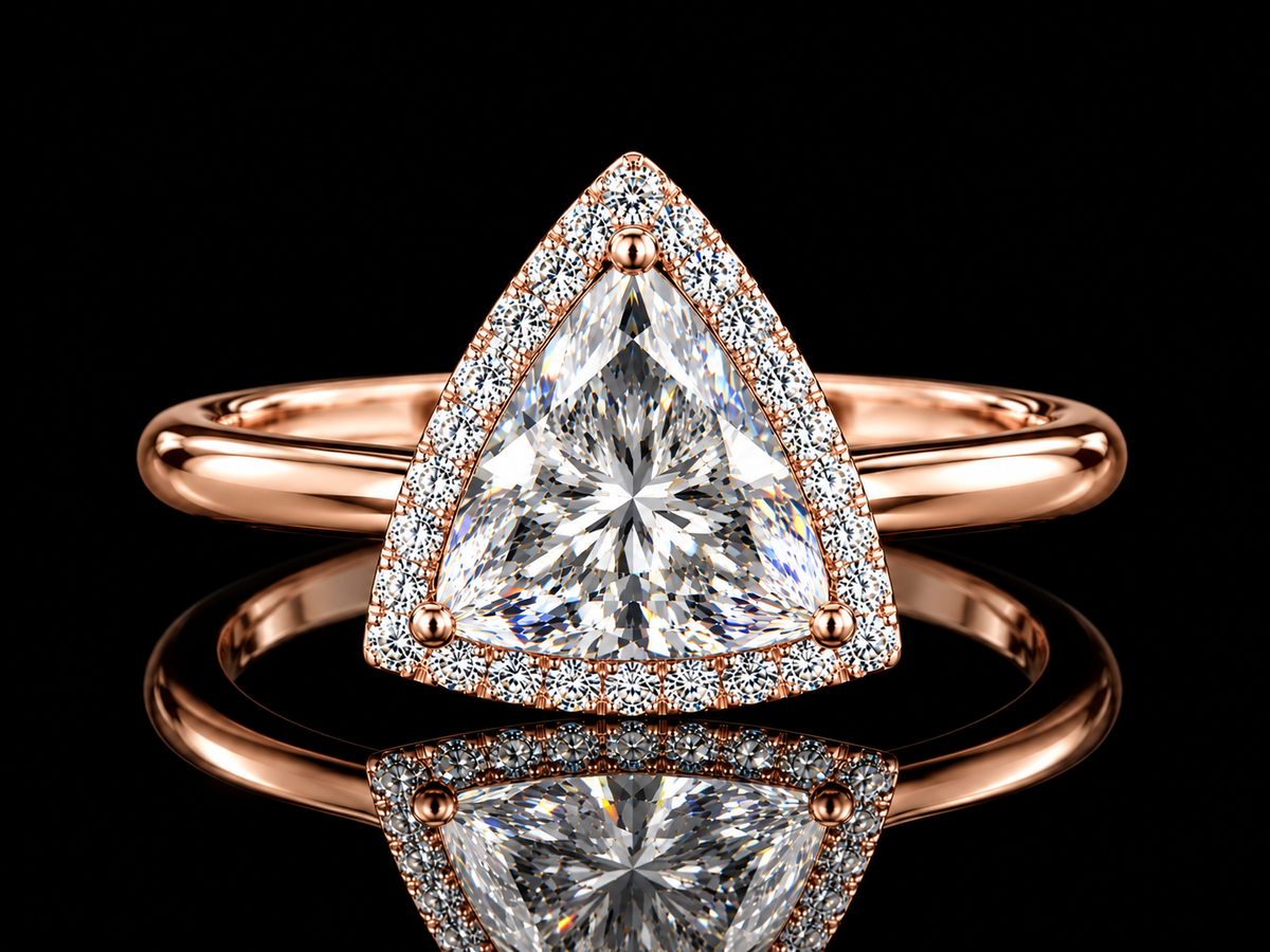 14K White Gold Lab-Grown Trilliant Cut Diamond Engagement Ring – 1.72 CTW IGI Certified Angelica Jewellers
