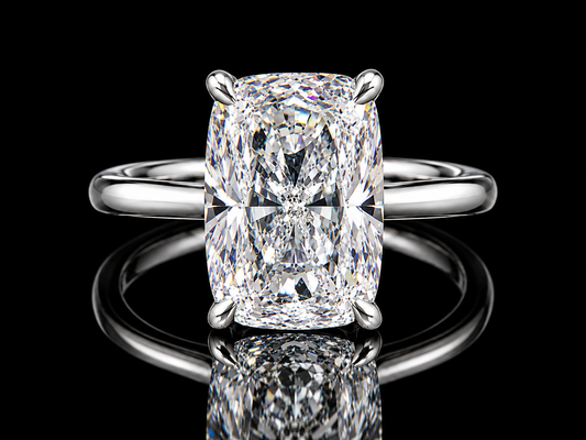4.88 CT Elongated Cushion Lab Diamond Engagement Ring | IGI E VS1