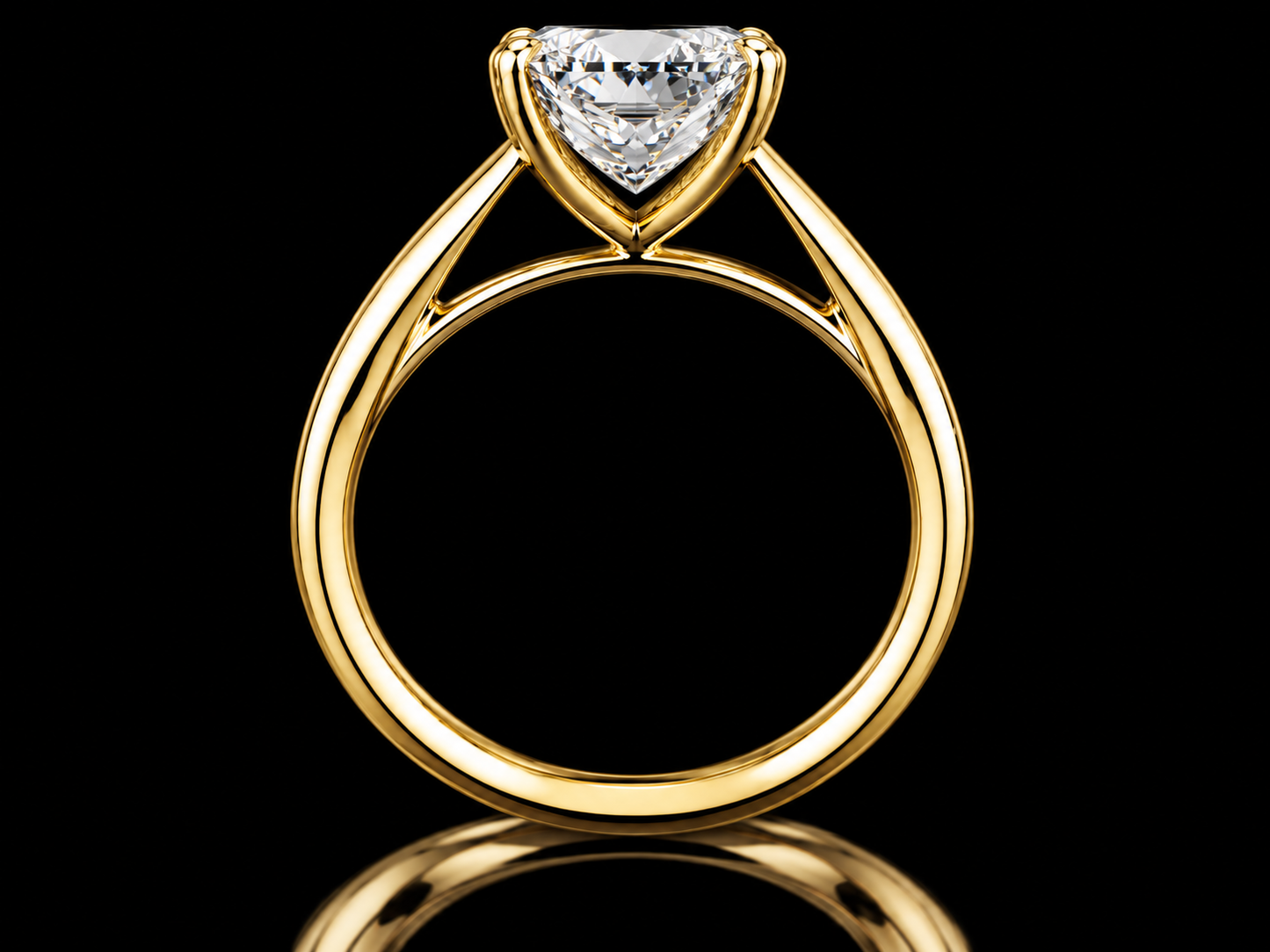 3.07 CT Elongated Radiant Lab-Grown Diamond Solitaire Engagement Ring – E VVS2 IGI
