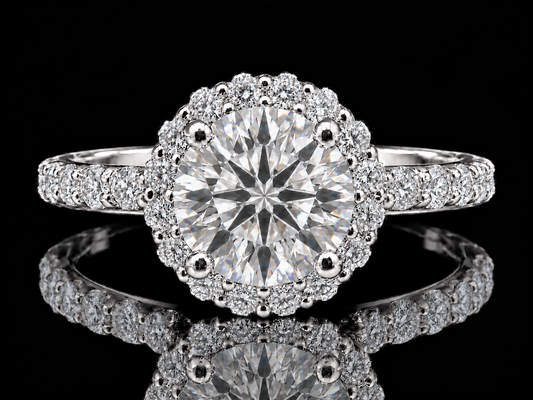 1.78 CTW Round Brilliant Diamond Twist Engagement Ring – 1.53 CT G VS1 Center