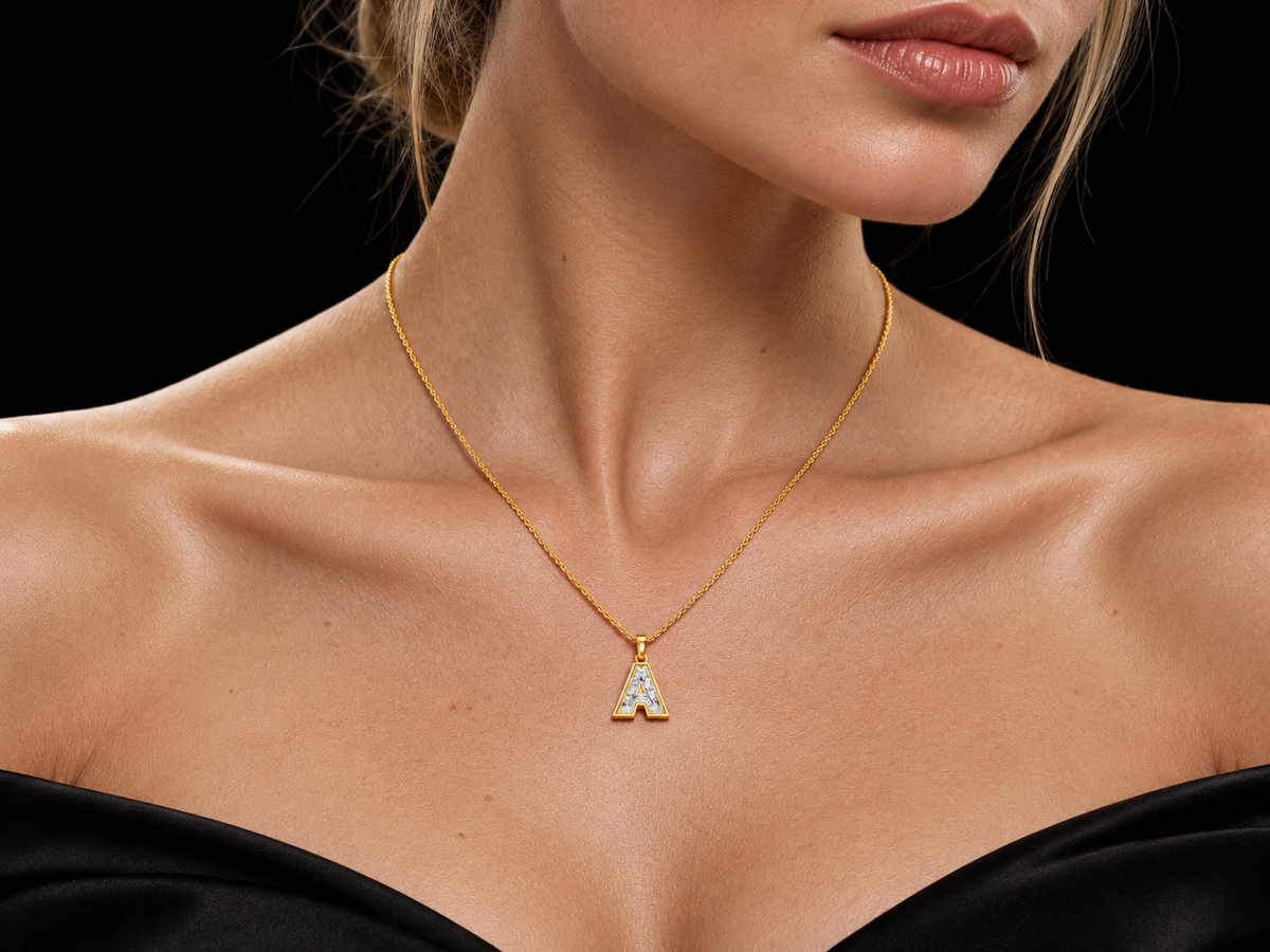 Initial A Baguette Lab-Grown Diamond Pendant Necklace – 0.95 CTW
