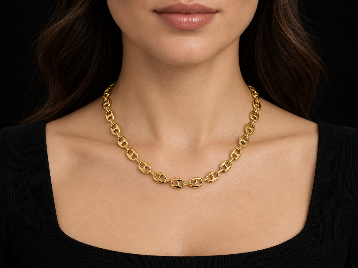 10K Yellow Gold Gucci Puff Chain – 9mm Angelica Jewellers