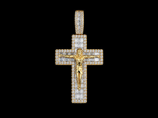 10K Gold Diamond Crucifix Pendant Angelica Jewellers