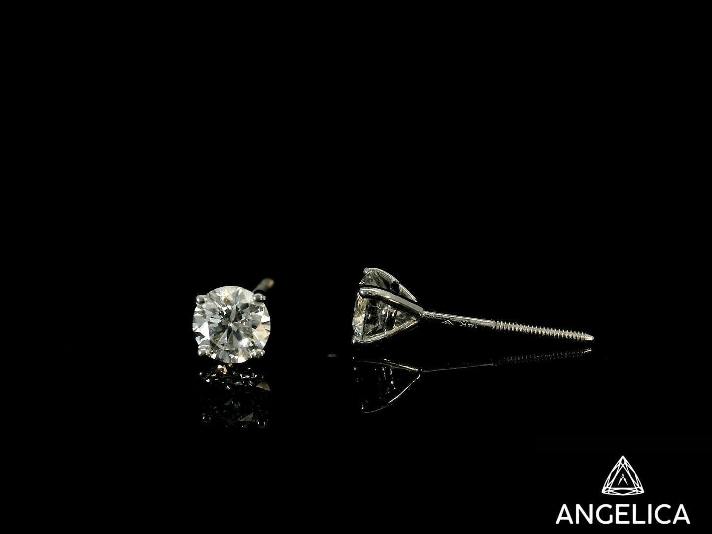 14K GOLD 0.50CT T.D.W LAB DIAMOND STUD EARRINGS