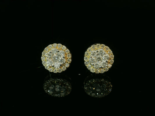 14K YELLOW GOLD DIAMOND EARRINGS