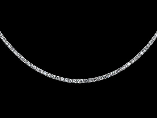 14K White Gold 5.90ct Lab-Grown Diamond Tennis Necklace Angelica Jewellers