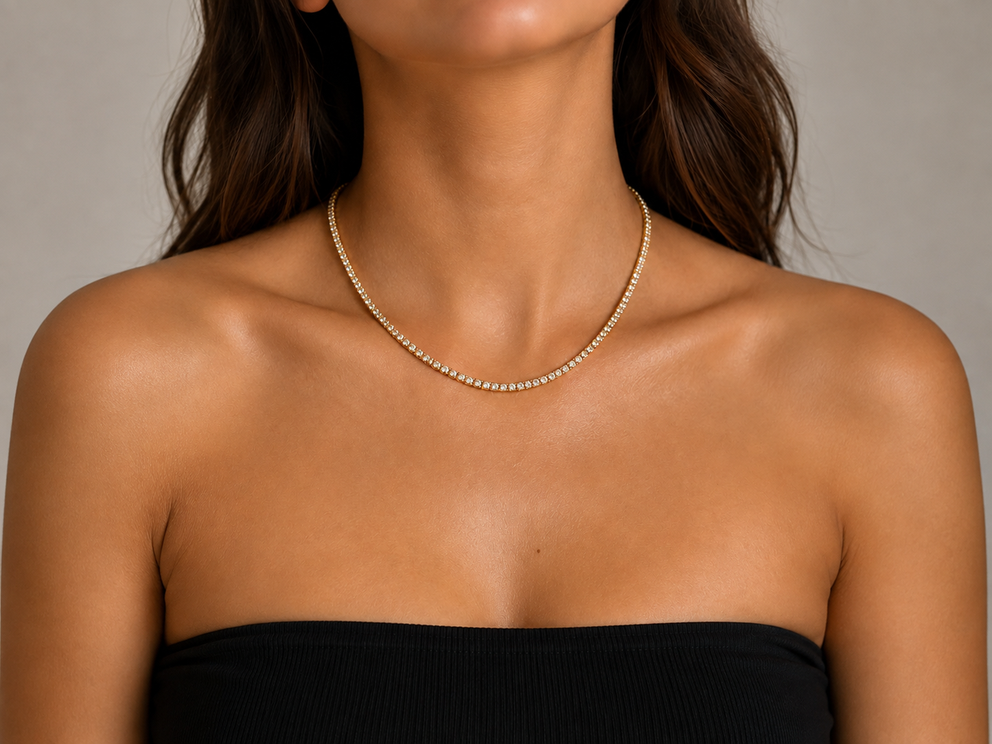 14K Gold 2.90mm Natural Diamond Tennis Chain – 9.50 CTW, 17”