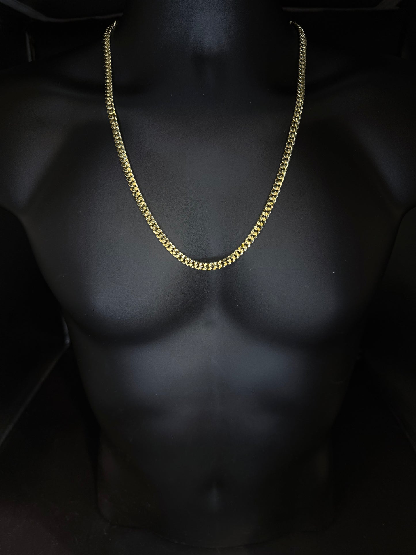 10K YELLOW GOLD CUBAN LINK CHAIN 6.5mm 26 INCHES