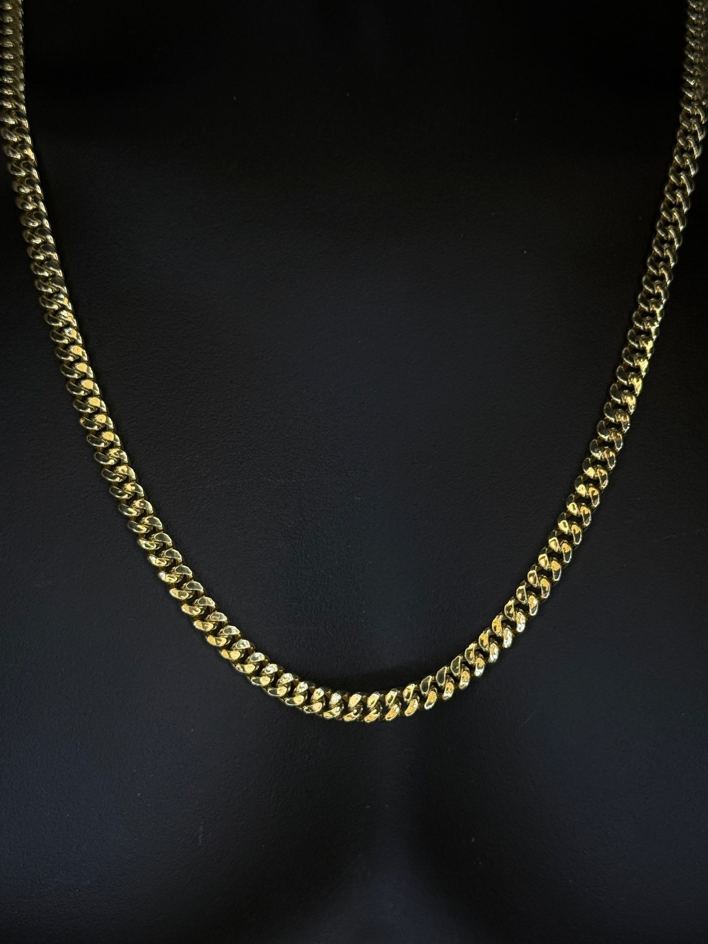 10K YELLOW GOLD CUBAN LINK CHAIN 6.5mm 26 INCHES