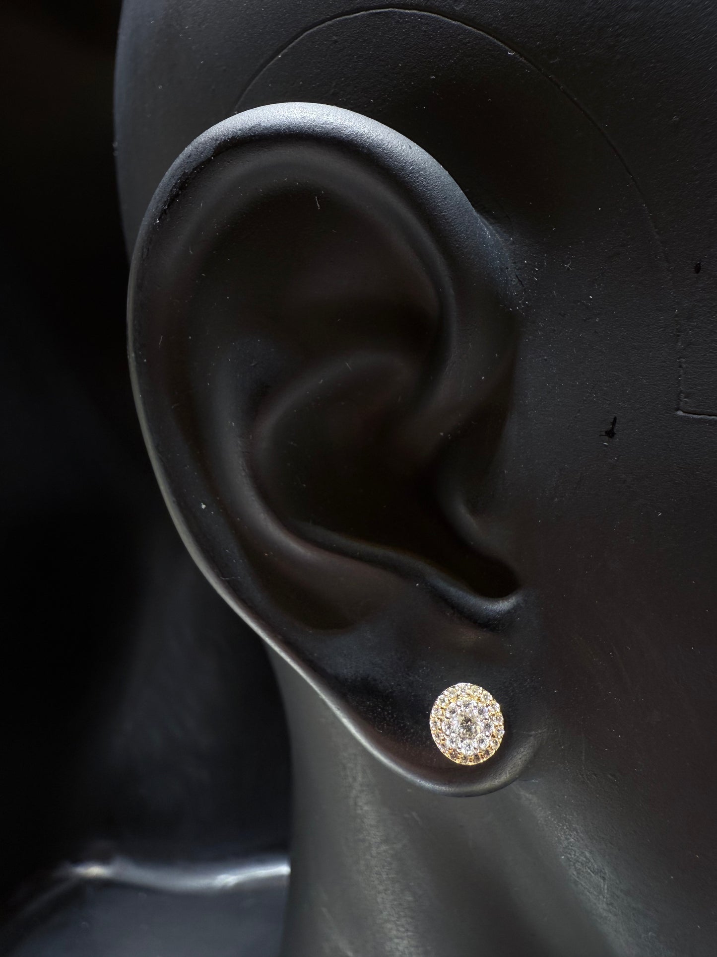 14K YELLOW GOLD DIAMOND EARRINGS