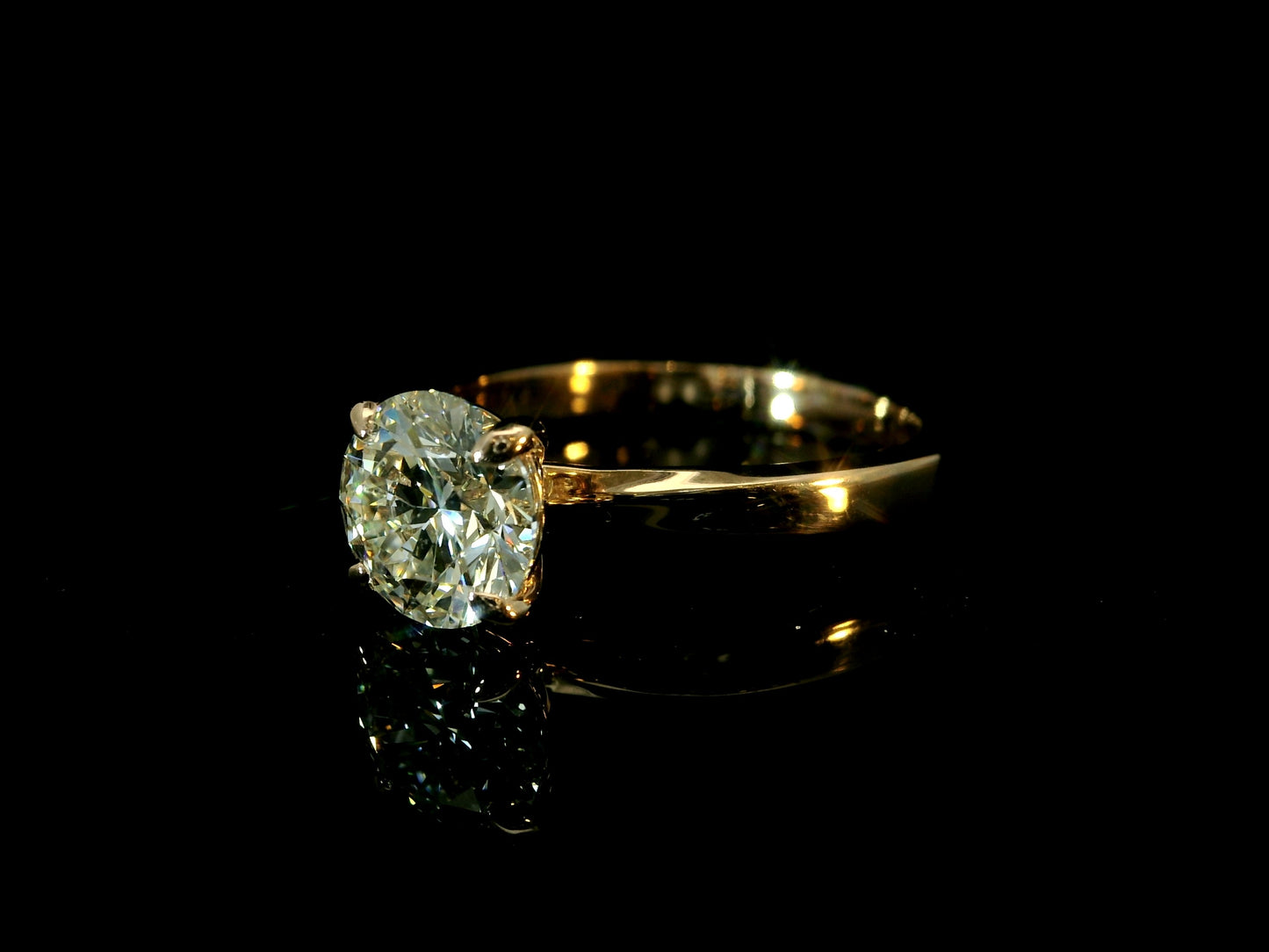 14K ROSE GOLD LAB DIAMOND ROUND BRILLIANT ENGAGEMENT RING 1.50CT