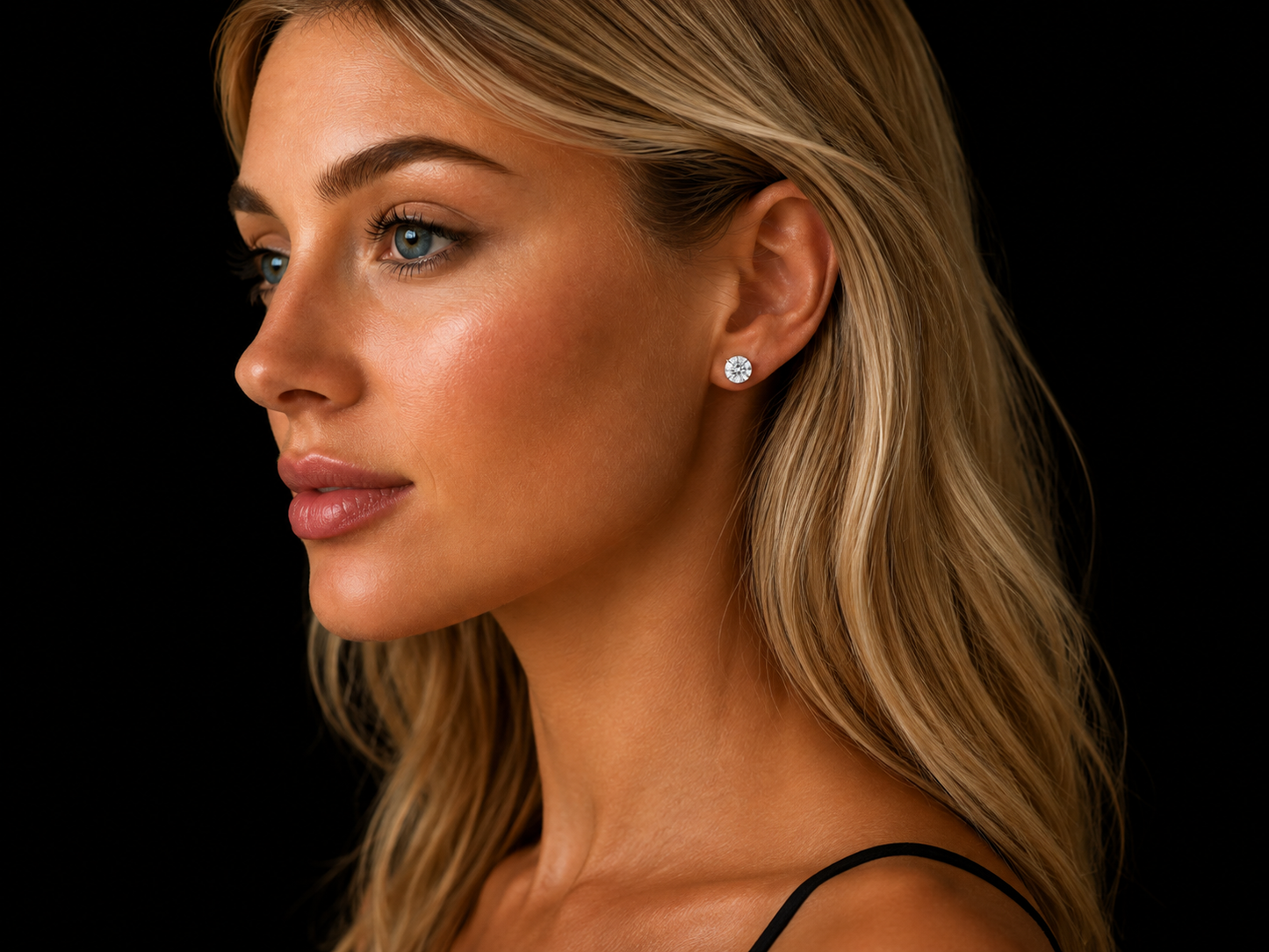 14K  Gold Martini 4-Prong Screw Back Diamond Stud Earrings | Lab Grown VS1 E | Excellent Cut