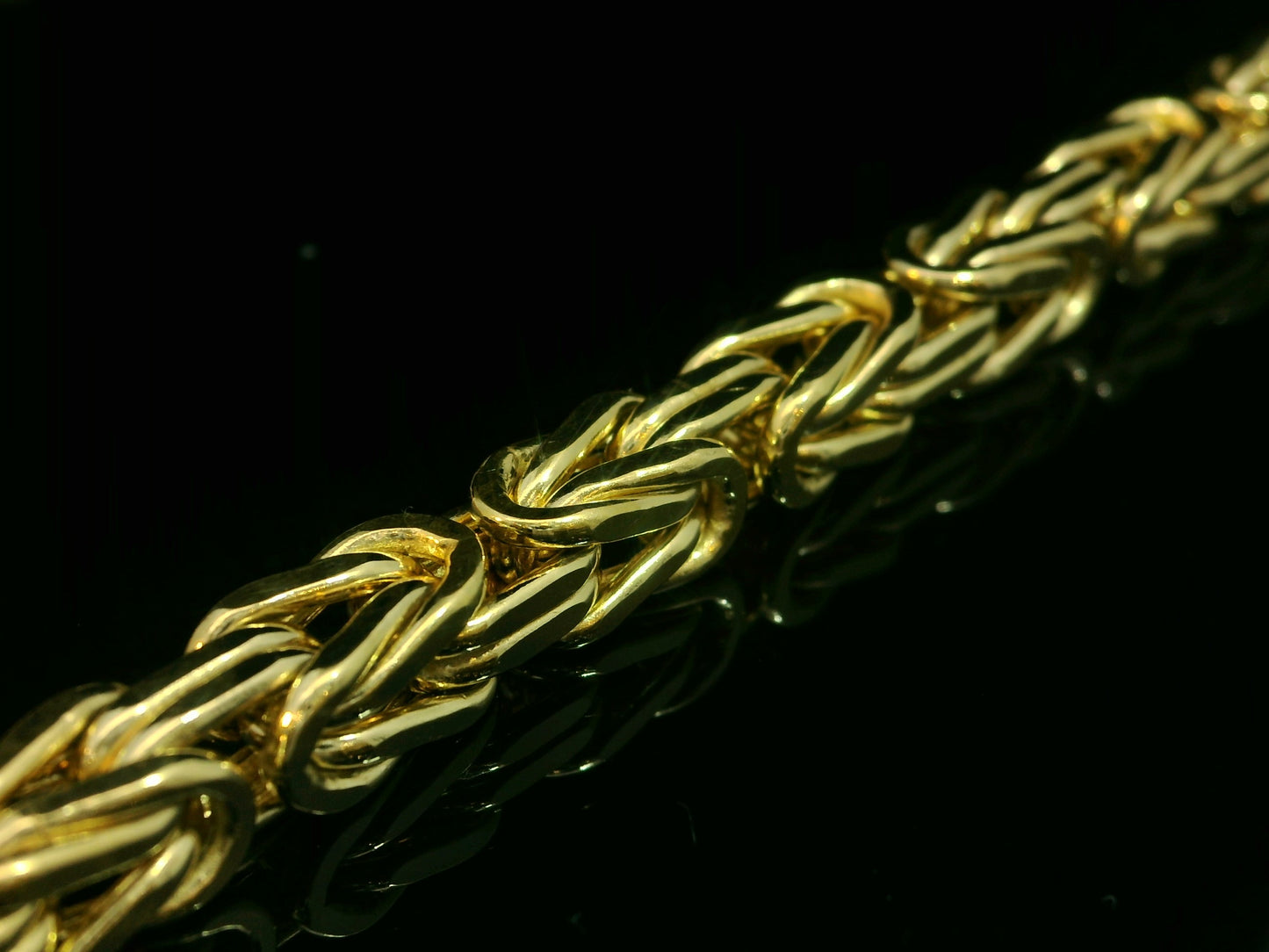 10K YELLOW GOLD BYZANTINE CHAIN 6MM