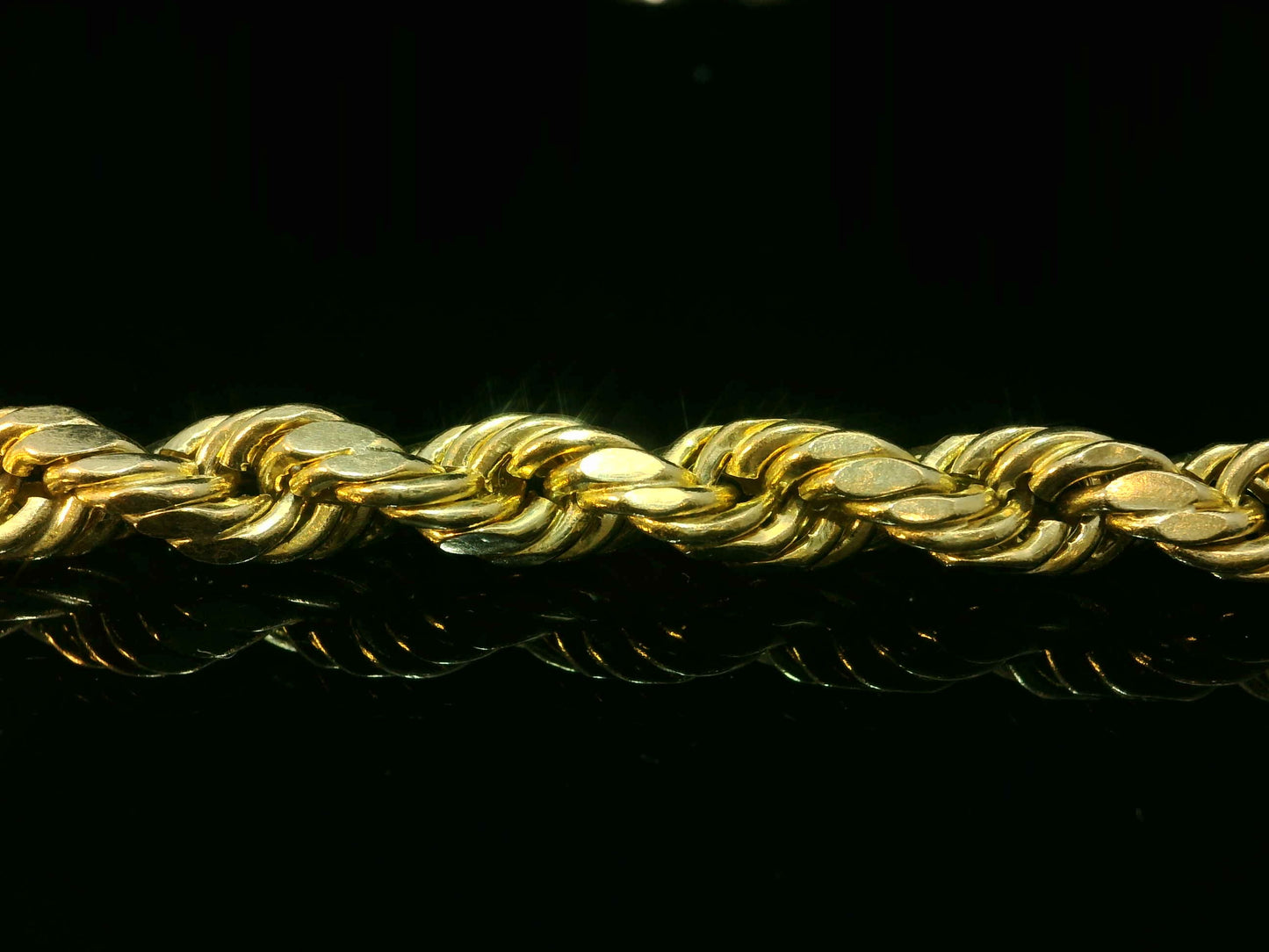 10K YELLOW GOLD ROPE CHAIN 24 INCHES 5.5mm