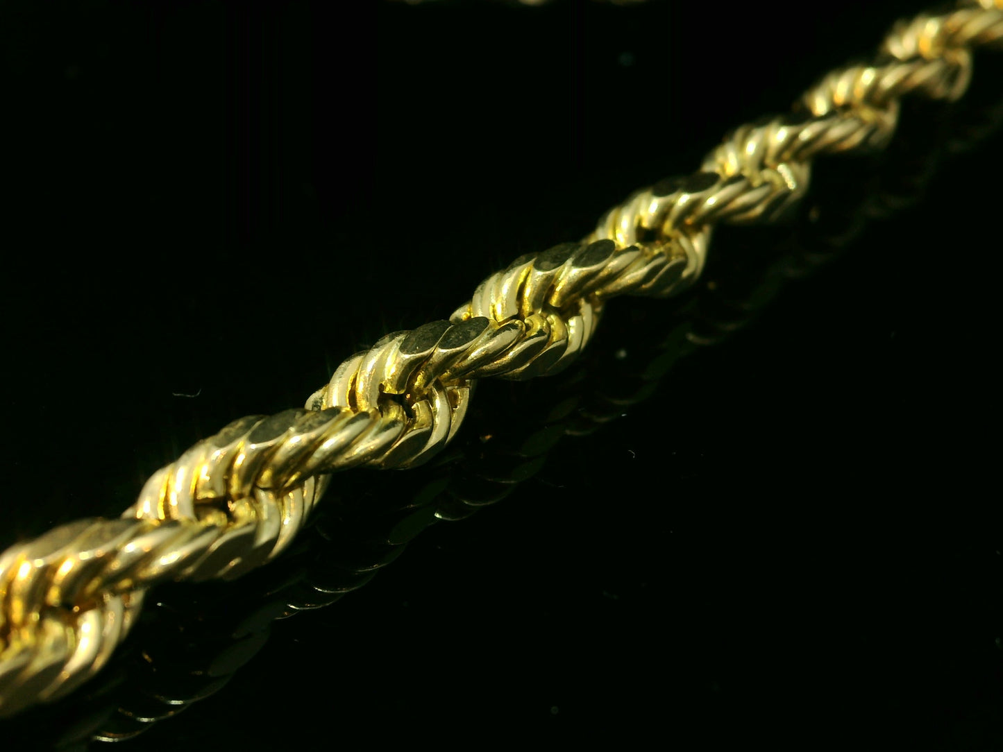 10K YELLOW GOLD ROPE CHAIN 24 INCHES 5.5mm