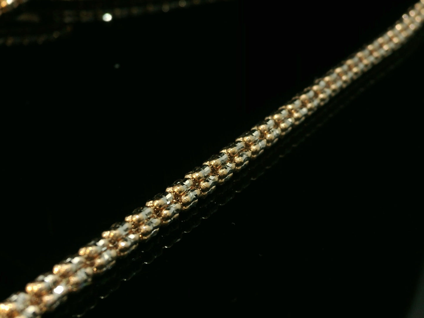 10K ROSE GOLD ICE CHAIN DIAMOND CUT 3.5mm