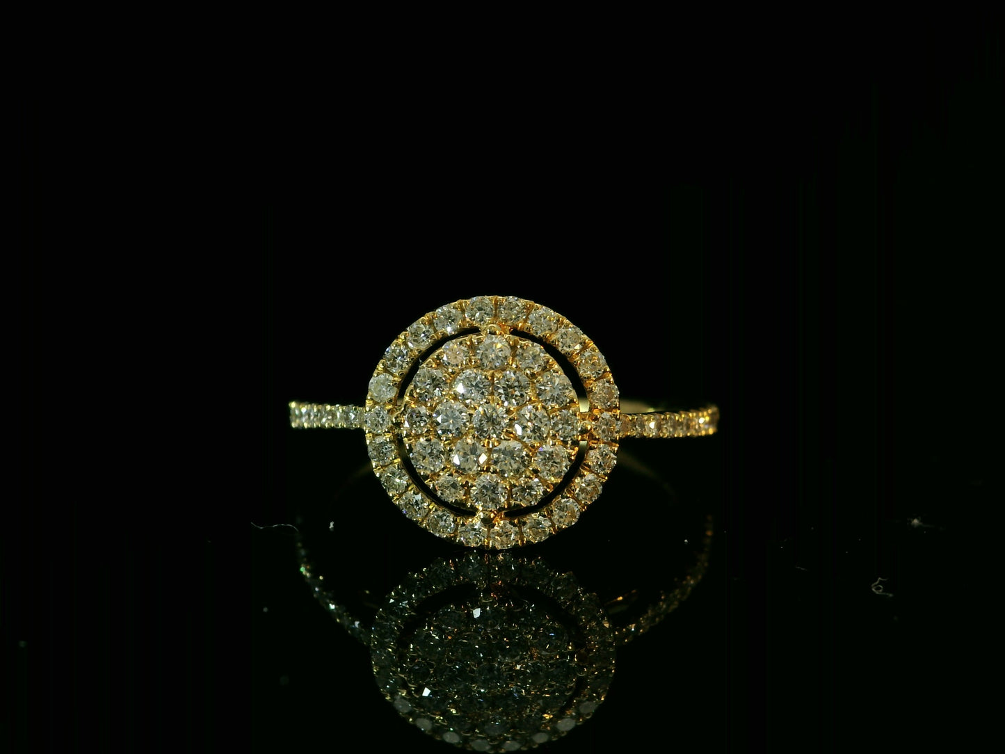 18K YELLOW GOLD DIAMOND RING