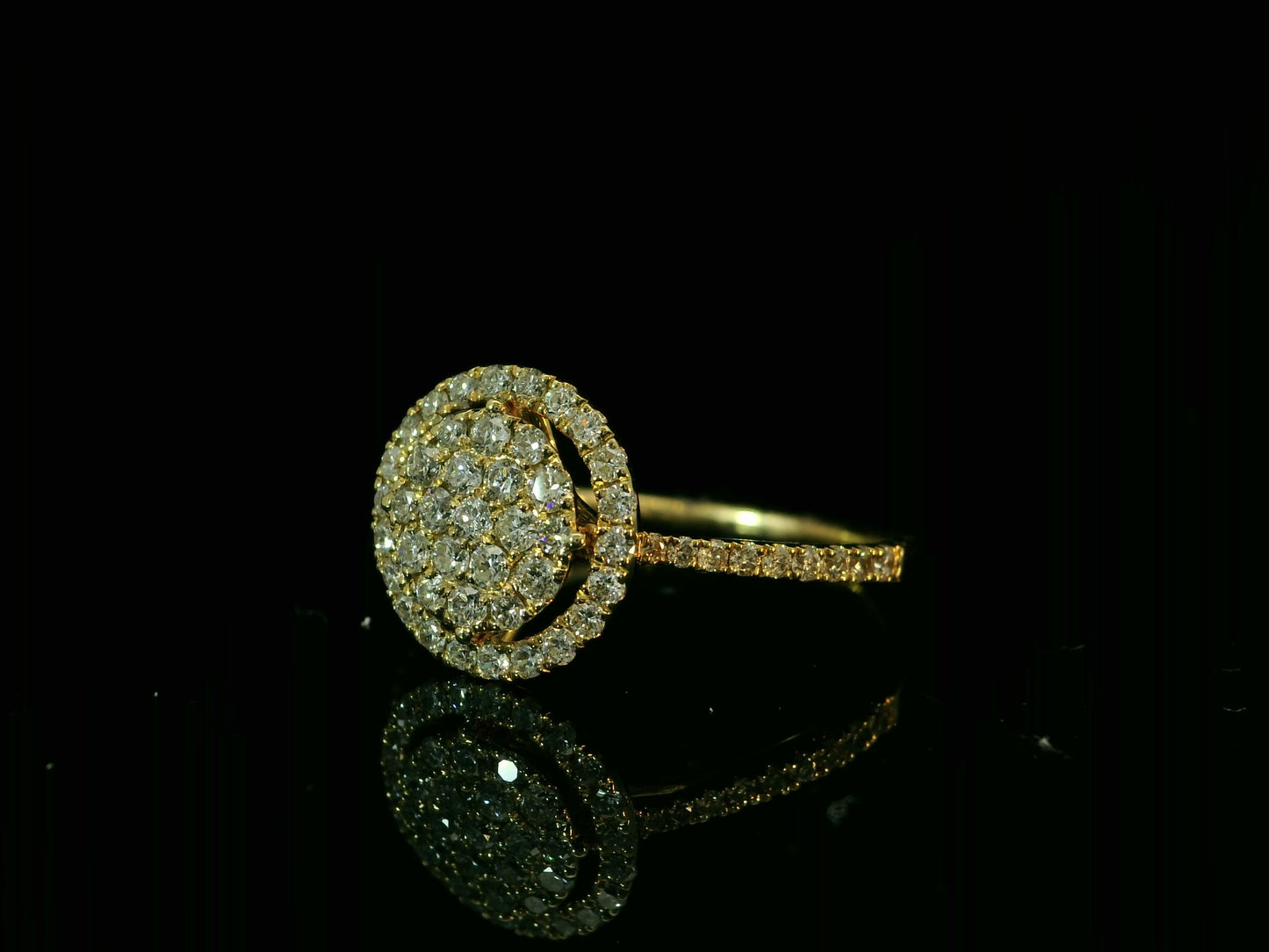 18K YELLOW GOLD DIAMOND RING