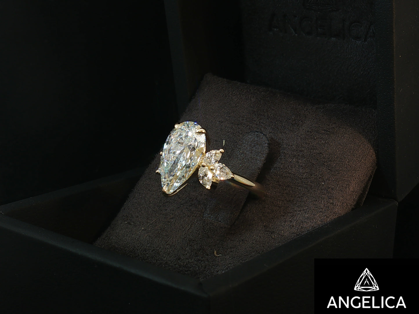 18K Yellow Gold Lab Diamond Engagement Ring – 5.72 ct Total – IGI Certified