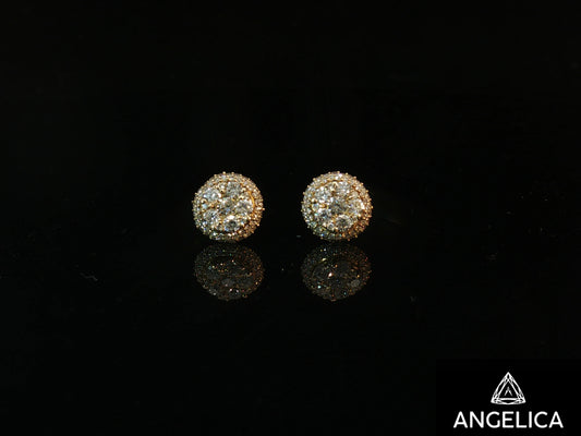 14K YELLOW GOLD DIAMOND EARRINGS