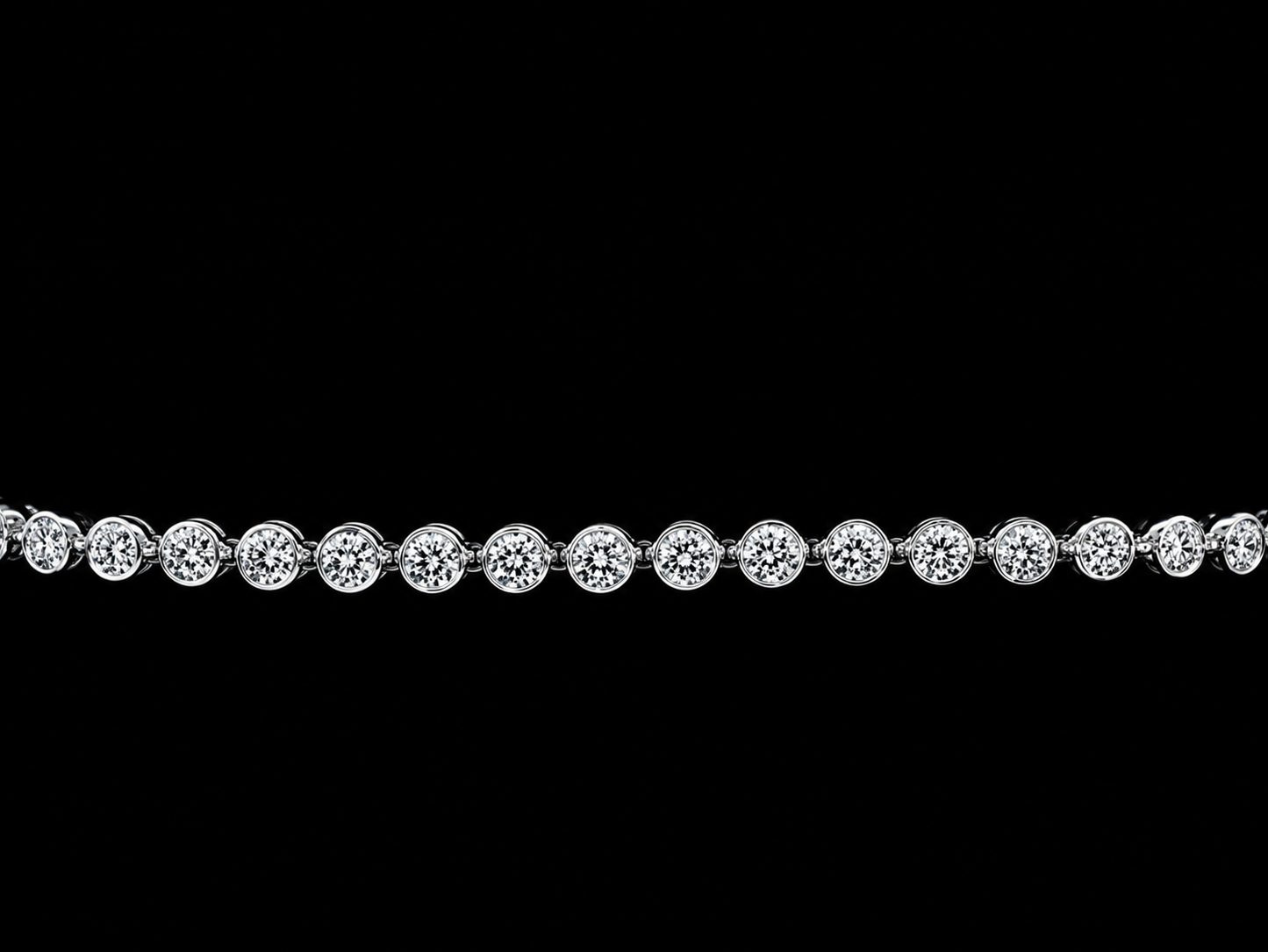 14K WHITE GOLD 3.70MM VVS-VS F+ LAB DIAMOND TENNIS BRACELET Angelica Jewellers