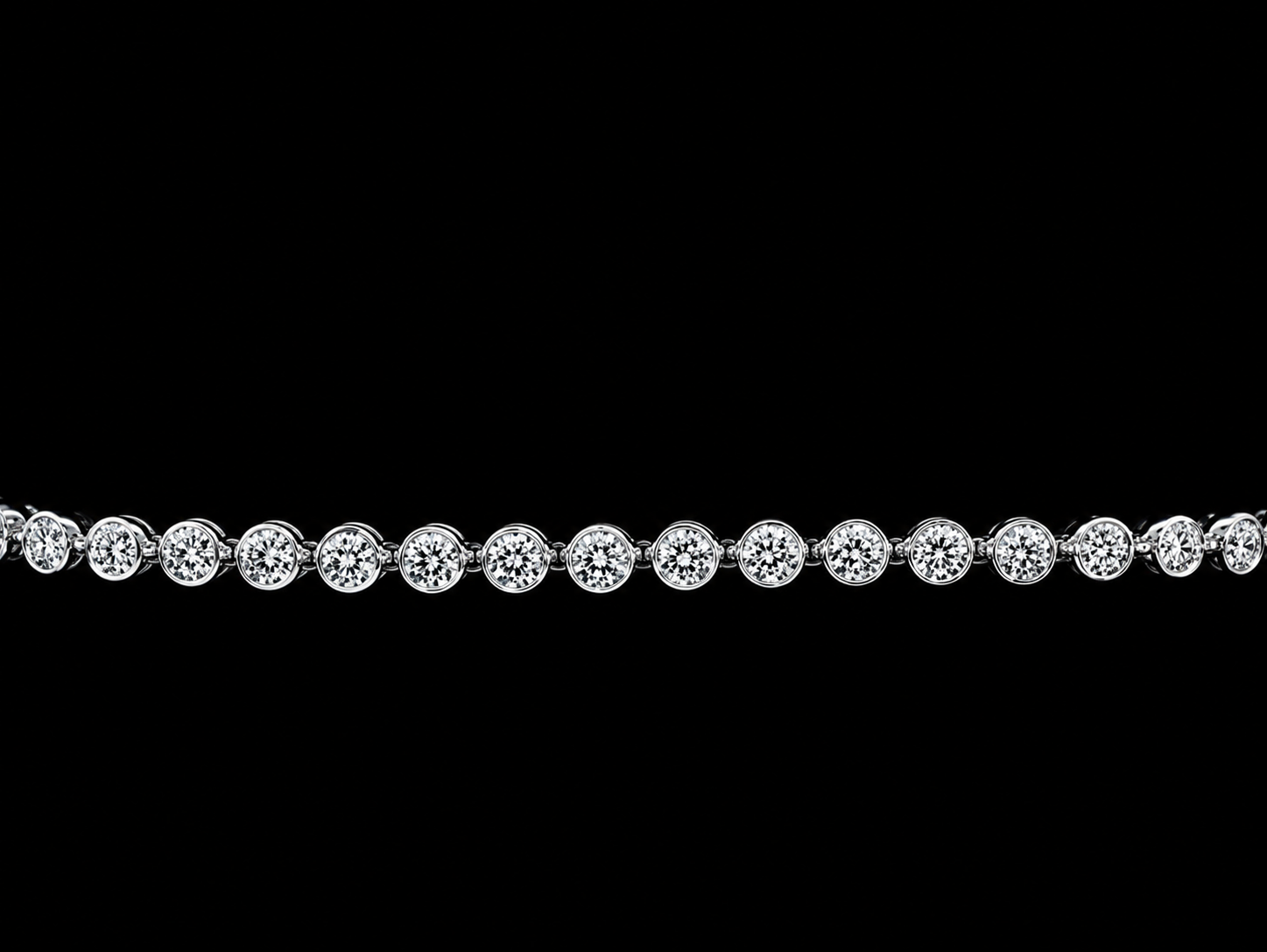 14K WHITE GOLD 3.70MM VVS-VS F+ LAB DIAMOND TENNIS BRACELET Angelica Jewellers