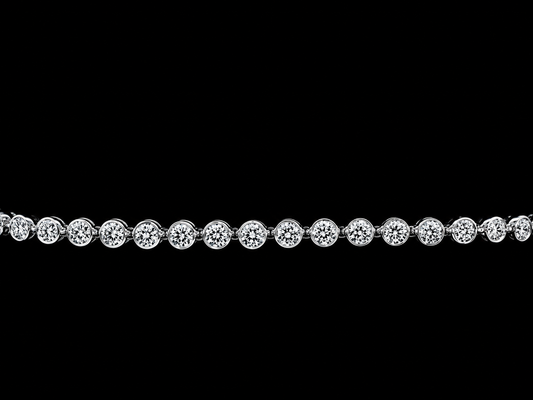 14K WHITE GOLD 3.70MM VVS-VS F+ LAB DIAMOND TENNIS BRACELET Angelica Jewellers