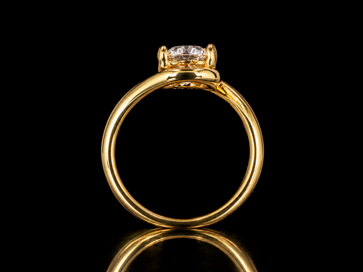 2.00 CT Oval Lab-Grown Diamond Bypass Engagement Ring –  14K Gold