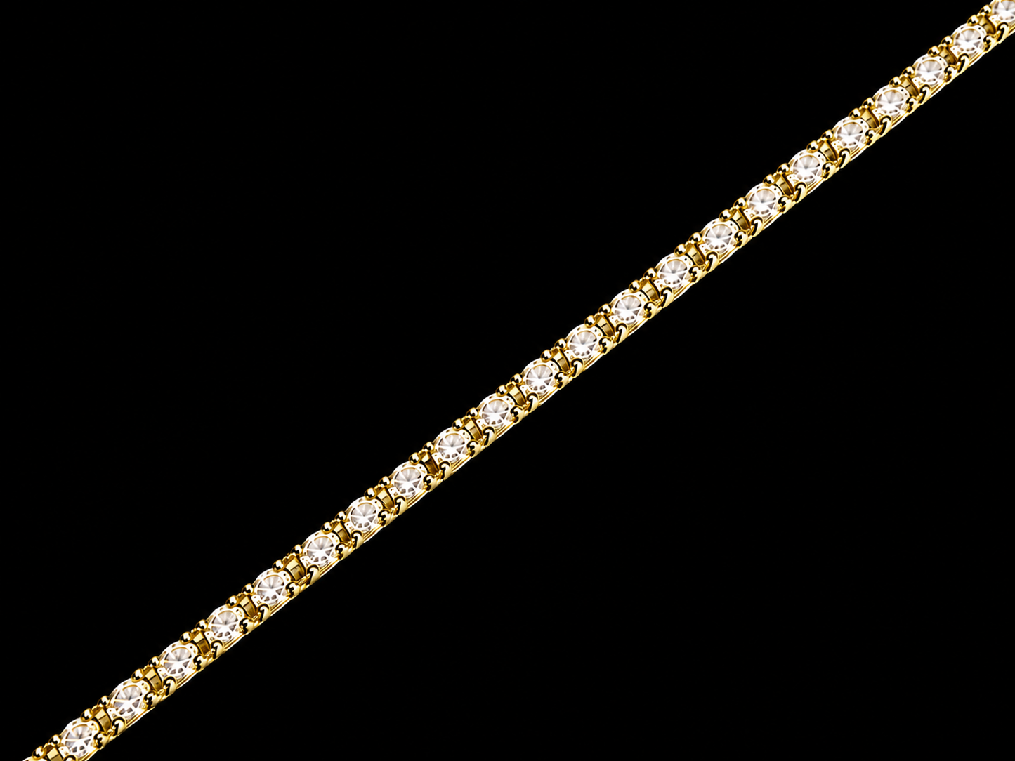 14K Gold 1.10 CTW Lab-Grown Diamond Tennis Bracelet – F+ VS–VVS – 6.5"