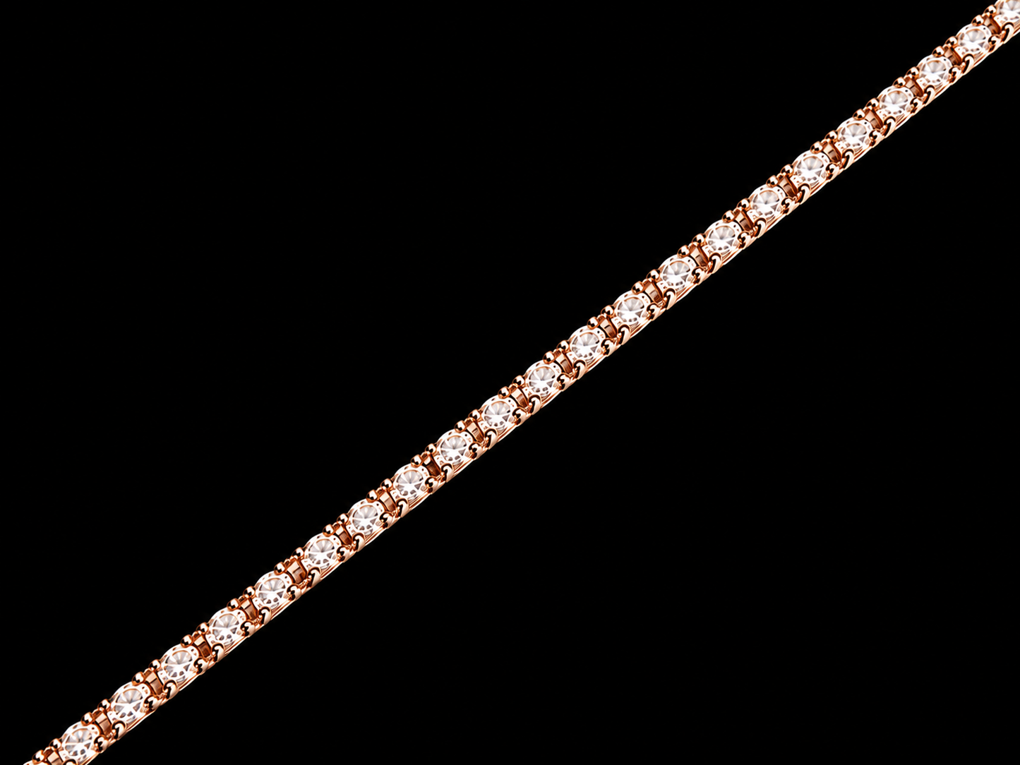 14K Gold 1.10 CTW Lab-Grown Diamond Tennis Bracelet – F+ VS–VVS – 6.5"