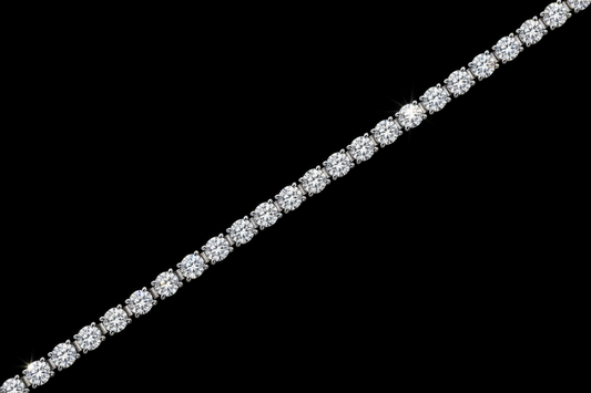 PULSERA DE TENIS CON DIAMANTES VVS F+ DE 1,60 MM EN ORO BLANCO DE 14 K